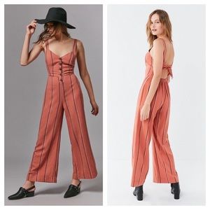 NEW Urban Outfitters Striped Open Back Jumpsuit